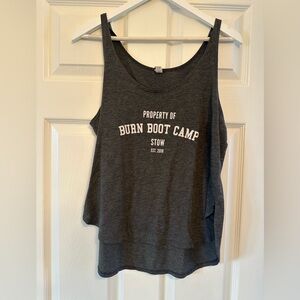 Burn Boot Camp Grey Tank Size L